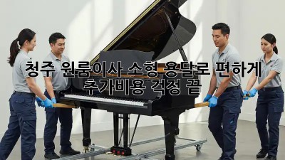 청주 원룸이사? 소형 용달로 편하게! 추가비용 걱정 끝!